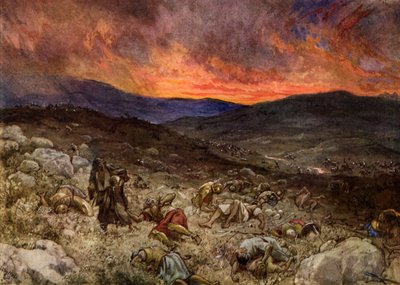 Smrt Saula v Gilboa - Bible od William Brassey Hole