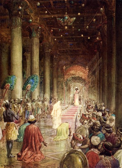 Královna ze Sáby navštíví krále Šalamouna - Bible od William Brassey Hole