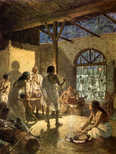 Smrt prvorozených, poslední z deseti ran. - Bible od William Brassey Hole