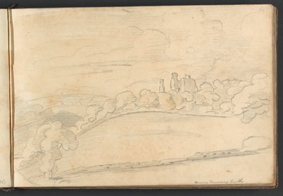 Hrad Berry Pomeroy od William Brockedon
