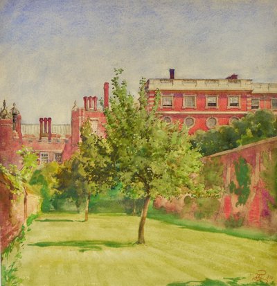 Hampton Court ze soukromé zahrady od William Bruce Ellis Ranken