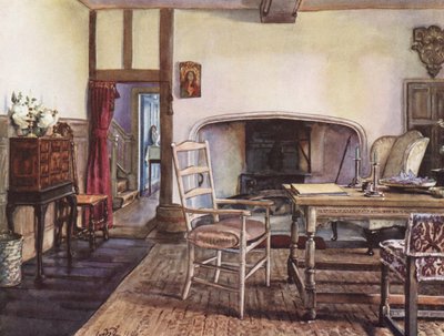Výzdoba interiéru: Bílá hala (barevná litografie) od William Bruce Ellis Ranken
