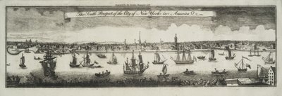 Jižní vyhlídka města New York, v Severní Americe, 1761 od William Burgis