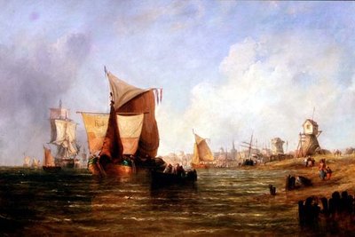 Přeprava na Dort, Holandsko od William Calcott Knell