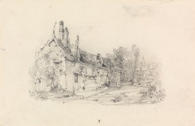 Statek s kostelem v dálce od William Callow