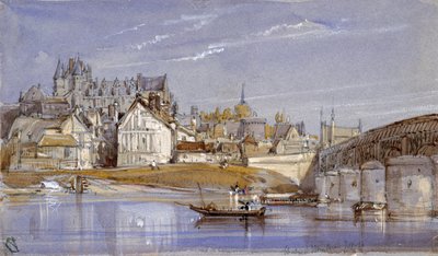 Zámek v Amboise na Loiře od William Callow
