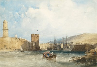 Vchod do přístavu Marseilles od William Callow