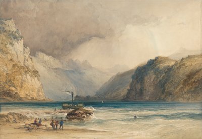 Walenstadt, z Weesen, Švýcarsko od William Callow