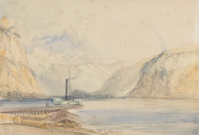 Walenstadt z Weesen, Švýcarsko od William Callow