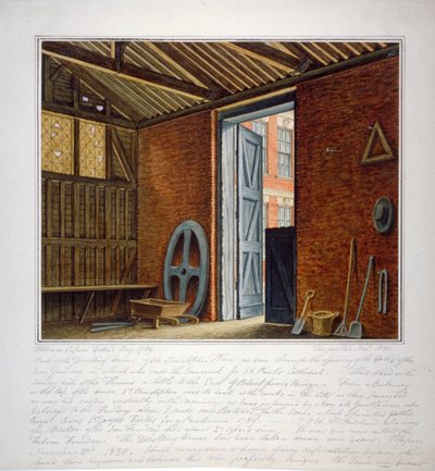 Část obytného domu sira Christophera Wrena, Southwark, Londýn, 1820. od William Capon