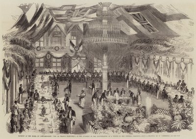 Banket v Hotel du Gouvernement, Fort de France, Martinik, u příležitosti inaugurace sochy císařovny Josephine od William Carpenter
