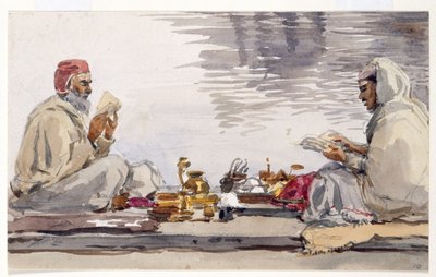 Dva svatí muži čtoucí Granth Sahib, Amritsar od William Carpenter