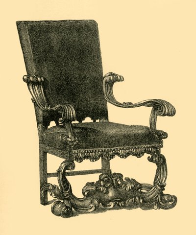 Křeslo z ořechového dřeva, c1685-1710, 1881. od William Catley