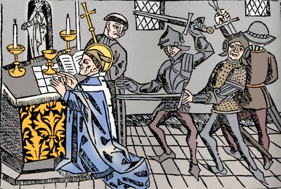 Umučení svatého Tomáše z Canterbury, c1484 od William Caxton