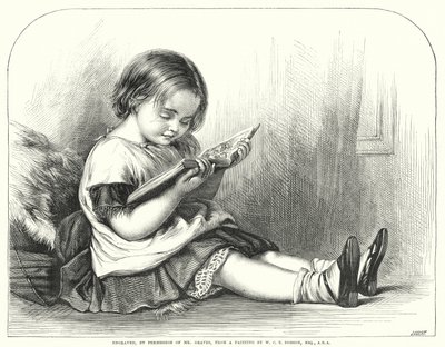 čtení (rytí) od William Charles Thomas (after) Dobson