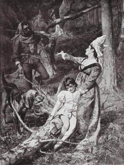 Setkání Markéty z Anjou s hexhamským lupičem od William Christian Symons