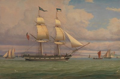 Anglická briga „Norval“ před větrem od William Clark