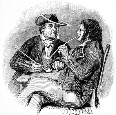 Staré soli (námořníci, námořníci), užívající si dýmku tabáku od William Clarkson (manner of) Stanfield