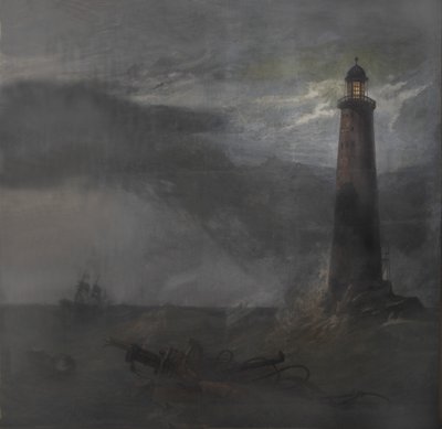 Akce pro The Lighthouse, 1855 (kvaš na plátně) od Clarkson Frederick Stanfield