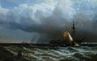 After the Storm (olej na desce) od Clarkson Frederick Stanfield