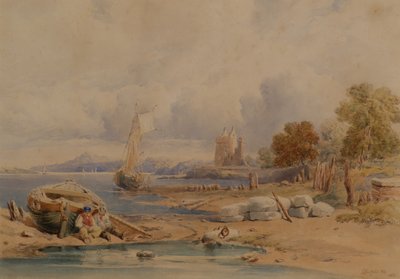 Hrad Barnbougle poblíž Crammond na Forth od Clarkson Frederick Stanfield