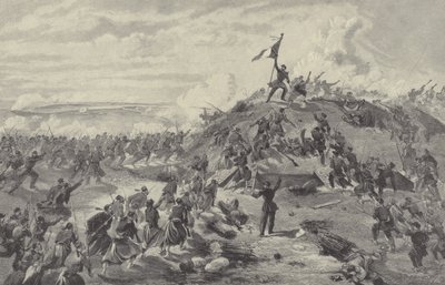 Dobytí pevnůstky Malakoff Francouzi, obležení Sevastopolu, 8. září 1855 od William Crimea Simpson