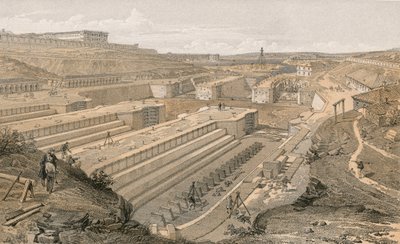 Doky v Sebastopolu s ruinami Fort St Paul od William Crimea Simpson