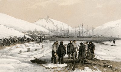 Hroby v čele přístavu v Balaklavě od William Crimea Simpson