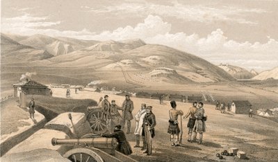 Brigádní tábor Highland při pohledu na jih od William Crimea Simpson