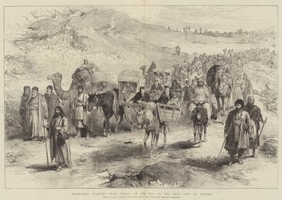 Musulman Poutníci z Persie na cestě do Svatého města Meshed od William Crimea Simpson