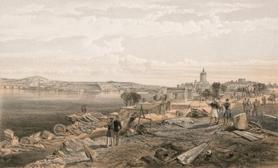 Sebastopol ze zadní části Fort Nicholas při pohledu na jih od William Crimea Simpson