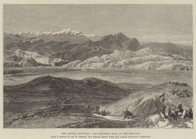 Afghánská hranice, průsmyk Nialsheni, na Heri-Rud od William Crimea Simpson