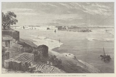 Pevnost Allahabad a křižovatka Jumna s Gangou od William Crimea Simpson