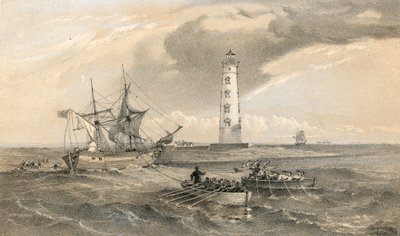 Maják na mysu Chersonese, při pohledu na jih od William Crimea Simpson