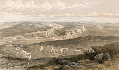 Ruiny Inkermann a City of Caverns od William Crimea Simpson