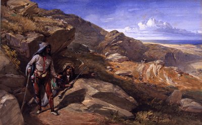 Dva bandité v kopcích, 1857 od William Crimea Simpson