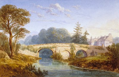 Pohled na Eltham Bridge poblíž Eltham Palace, Woolwich, Greenwich, Londýn, c1830 od William Crouch