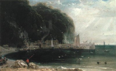 Clovelly v Bristolském průlivu, asi 1813 (olej na plátně) od William Daniell
