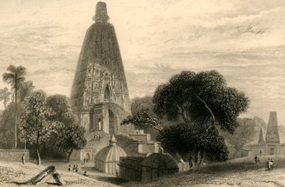 Velký chrám v Bode Gyah, 1835. od William Daniell