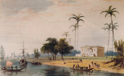 In the Garden House Reach, Kalkata, c1786-1791, 1935 od William Daniell