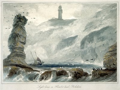 „Maják na Flamborough Head“, Yorkshire, 1822 od William Daniell