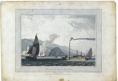 Parní loď na řece Clyde u Dumbartonu od William Daniell