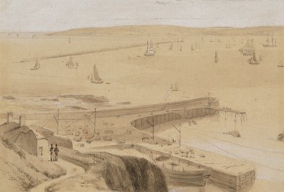 Studie mola u Straddon Point poblíž Plymouthu od William Daniell