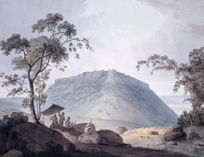South East View of Bijaigarh, Uttar Pradesh, c. 1790 od William Daniell