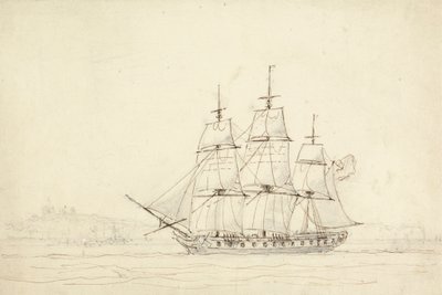 Loď se třemi stěžněmi od William Daniell