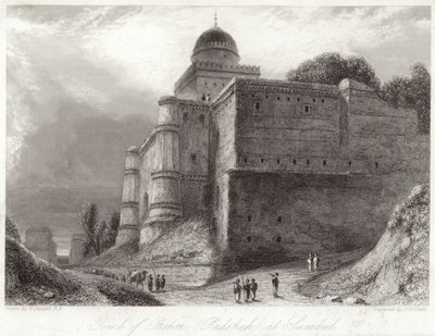 Hrob Baber v Sumbul Babur od William Daniell