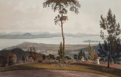 Pohled z Strawberry Hill, Ostrov prince z Walesu od William Daniell