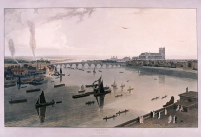 Pohled na Londýn z Somerset House, 1805 od William Daniell