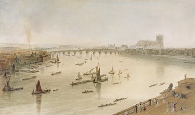 Westminsterský most z Somerset House, 1805 od William Daniell