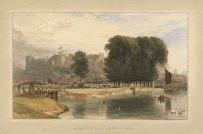 Hrad Windsor z poblíž Brocas Meadows od William Daniell